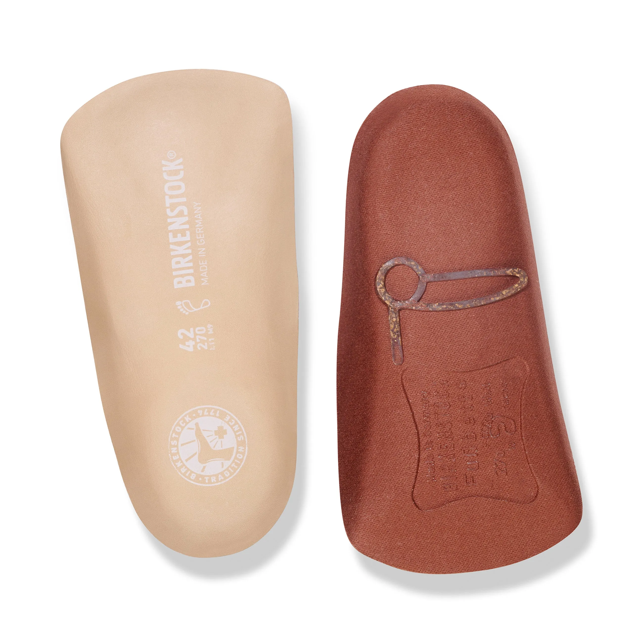Blue Footbed Heels Beige Leather