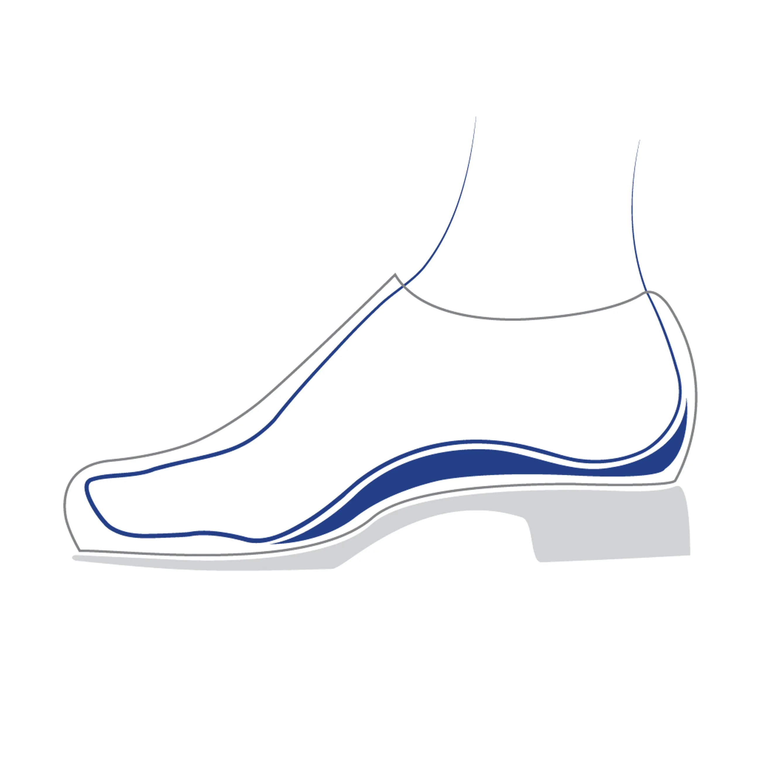 Blue Footbed Heels Beige Leather