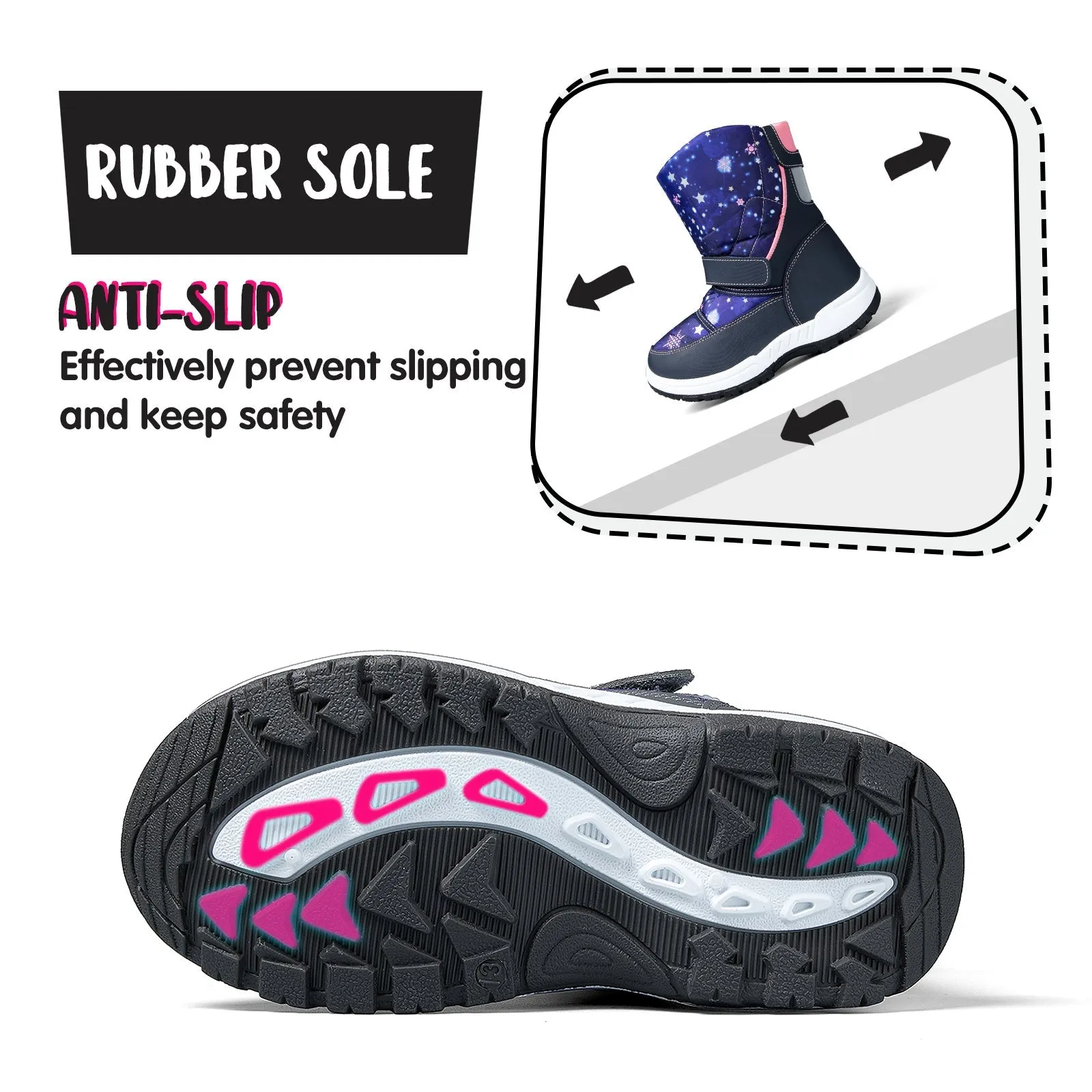 Blue Star Warm Waterproof Snow Boots