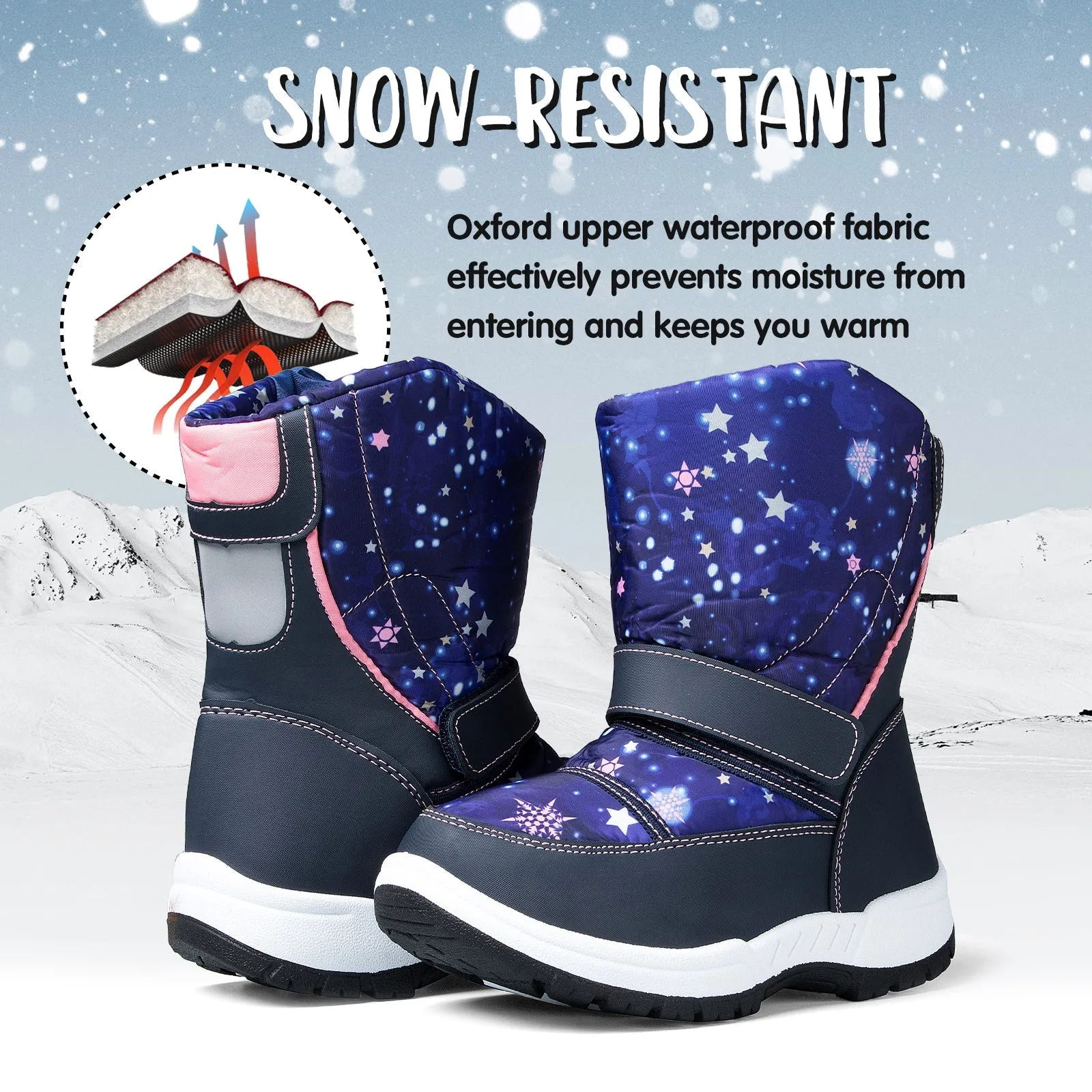 Blue Star Warm Waterproof Snow Boots