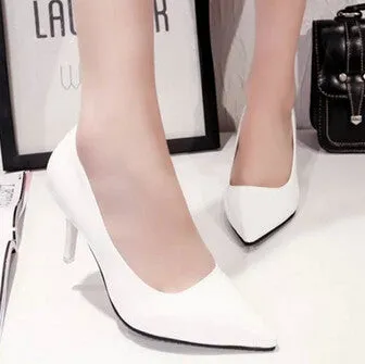brand red bottom high heels patent leather women pumps pointed toe sexy ladies stiletto shoes woman plus size 34-39