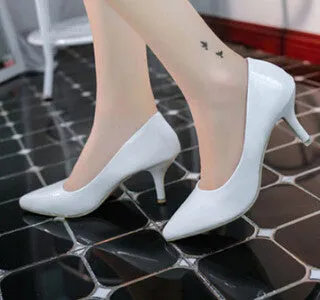brand red bottom high heels patent leather women pumps pointed toe sexy ladies stiletto shoes woman plus size 34-39