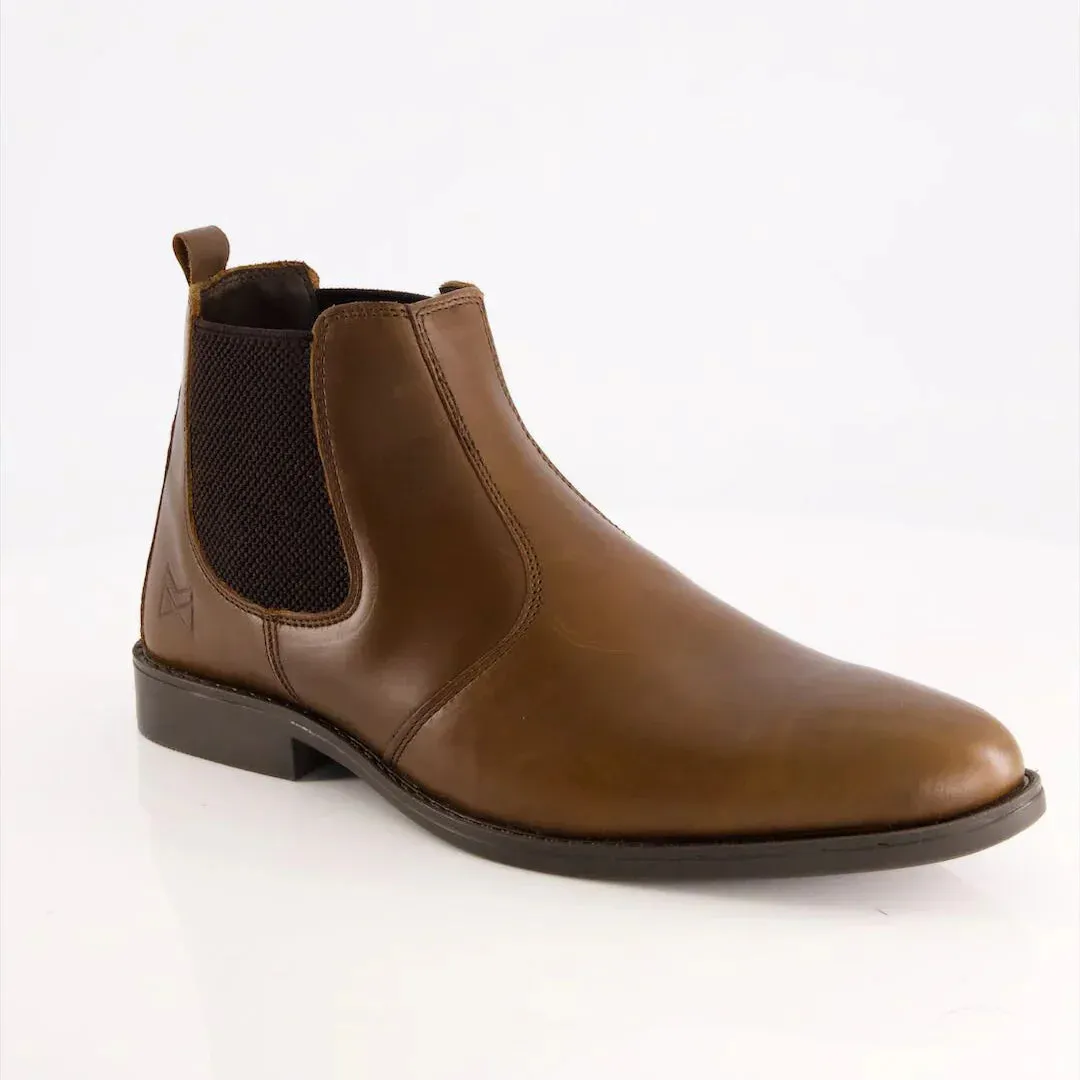 Brown Cow Leather Chelsea boots