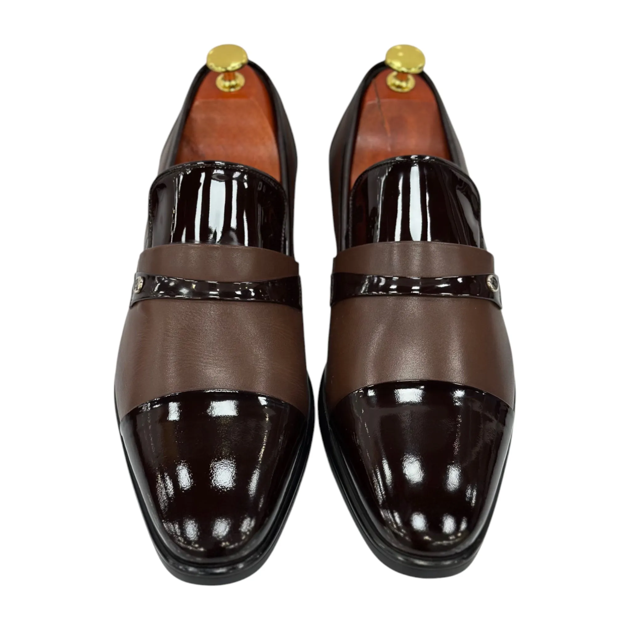 Brown Dress Shoes , Leather with Classy Details - 120501