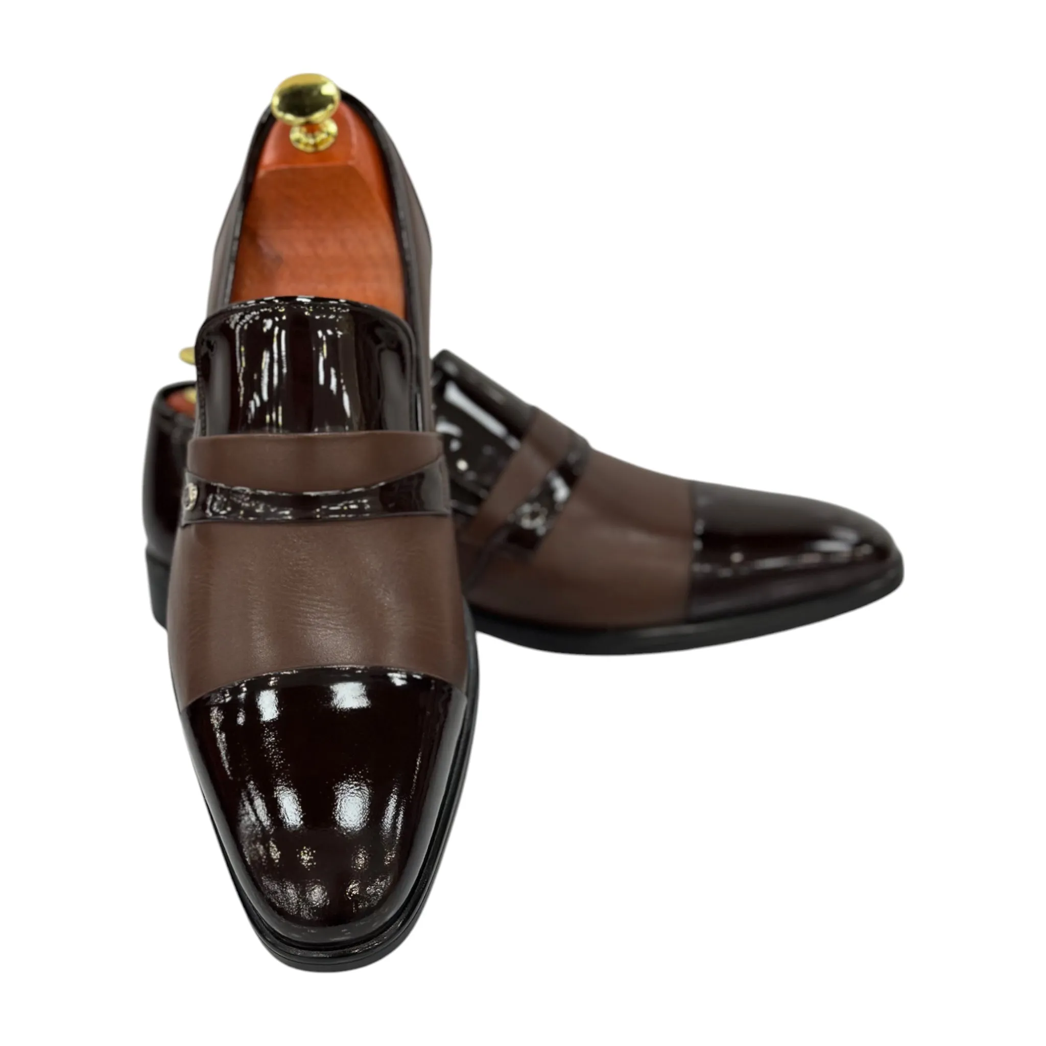 Brown Dress Shoes , Leather with Classy Details - 120501