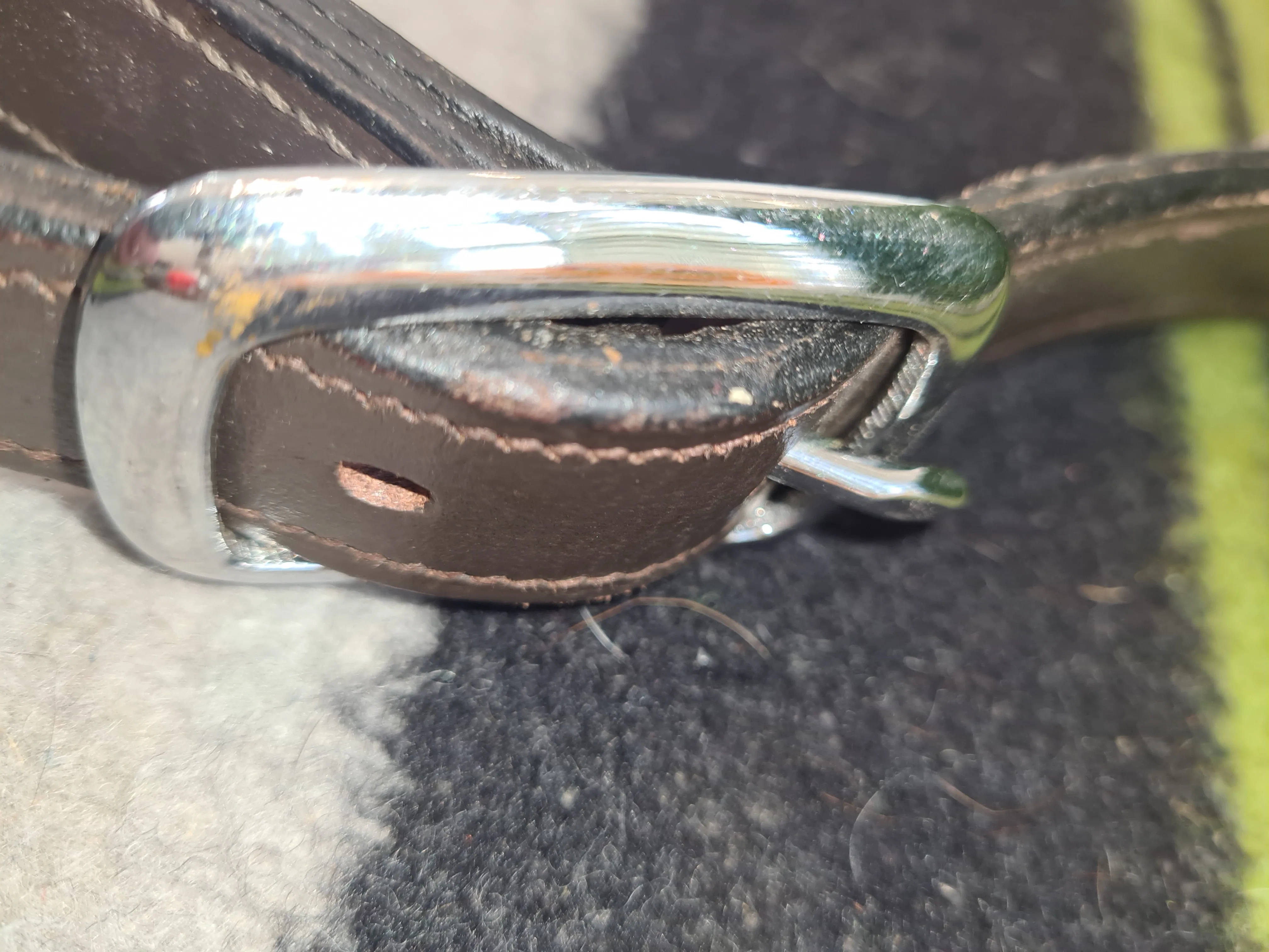 Brown head collar in soft leather with diamantes full size FREE POSTAGE 🟢