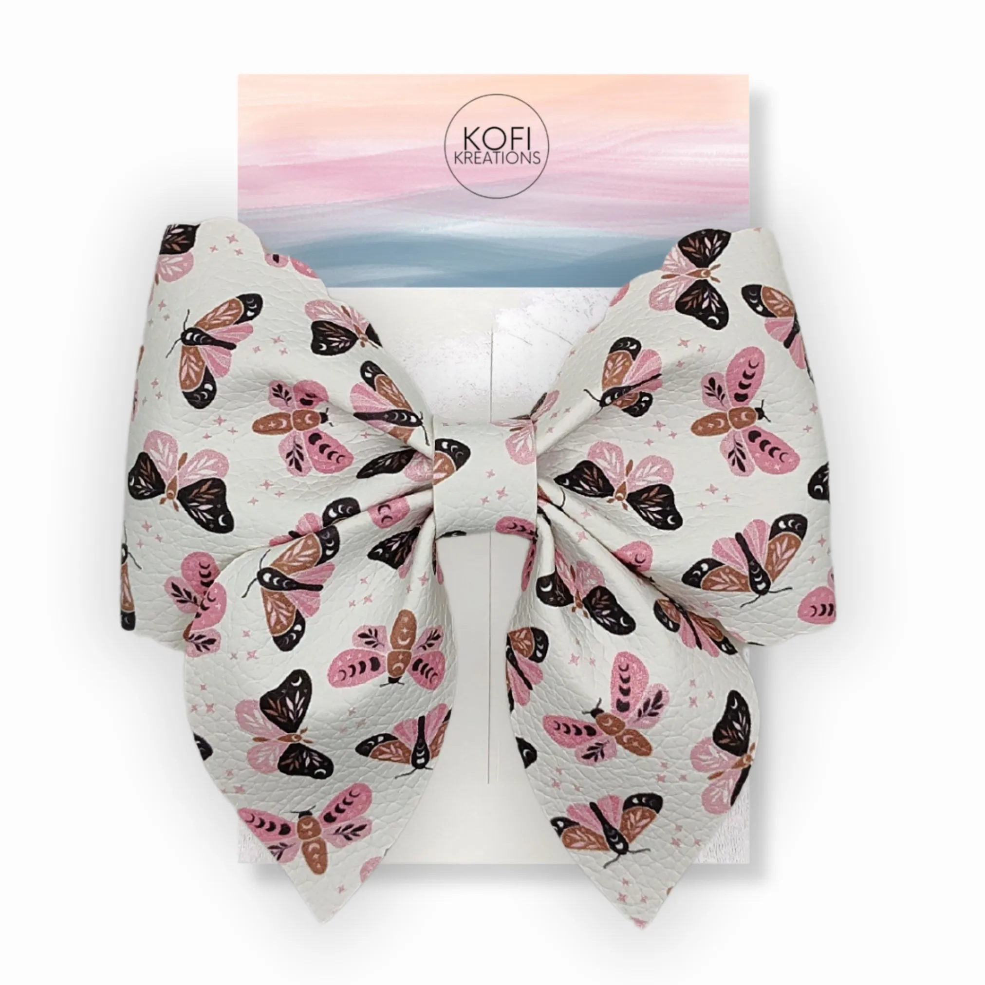 Butterfly Fable - Faux Leather Hair Bow