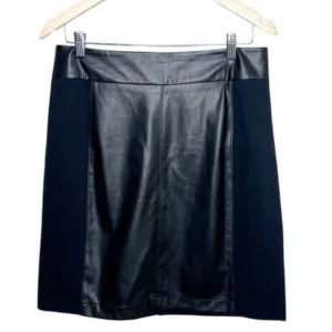 CAbi Women's Black PU Leather High Waist Pencil Fitted Business Casual Skirt