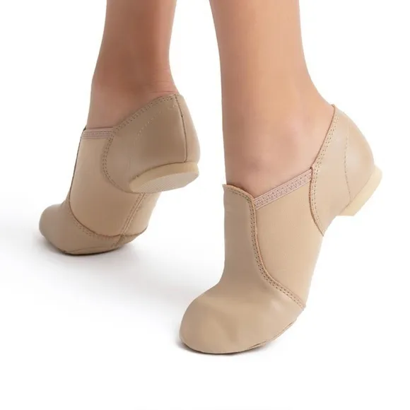 CAPEZIO Slip-on E-Series Jazz Shoe in Caramel EJ2