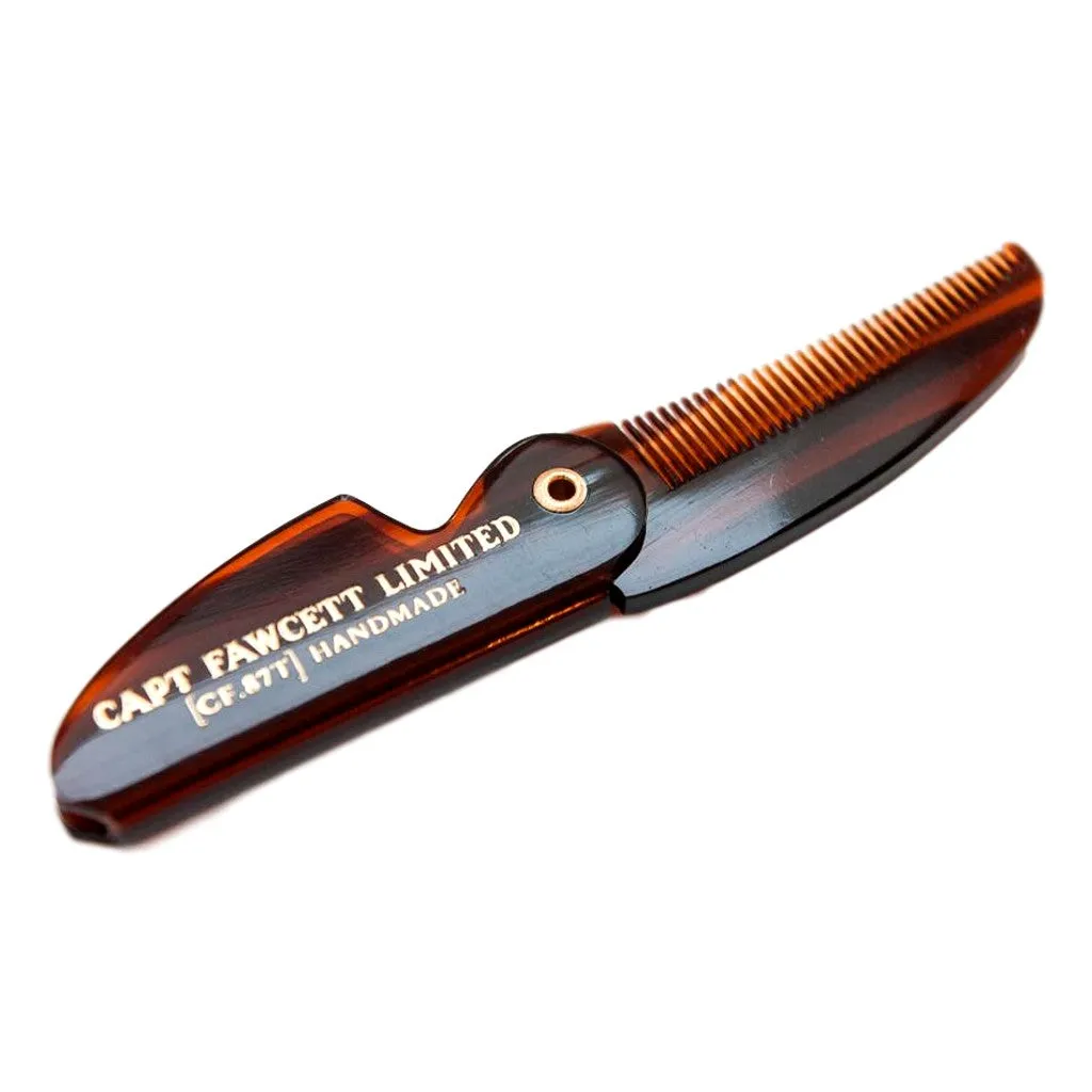 Captain Fawcett's Folding Pocket Moustache Comb (CF.87T)