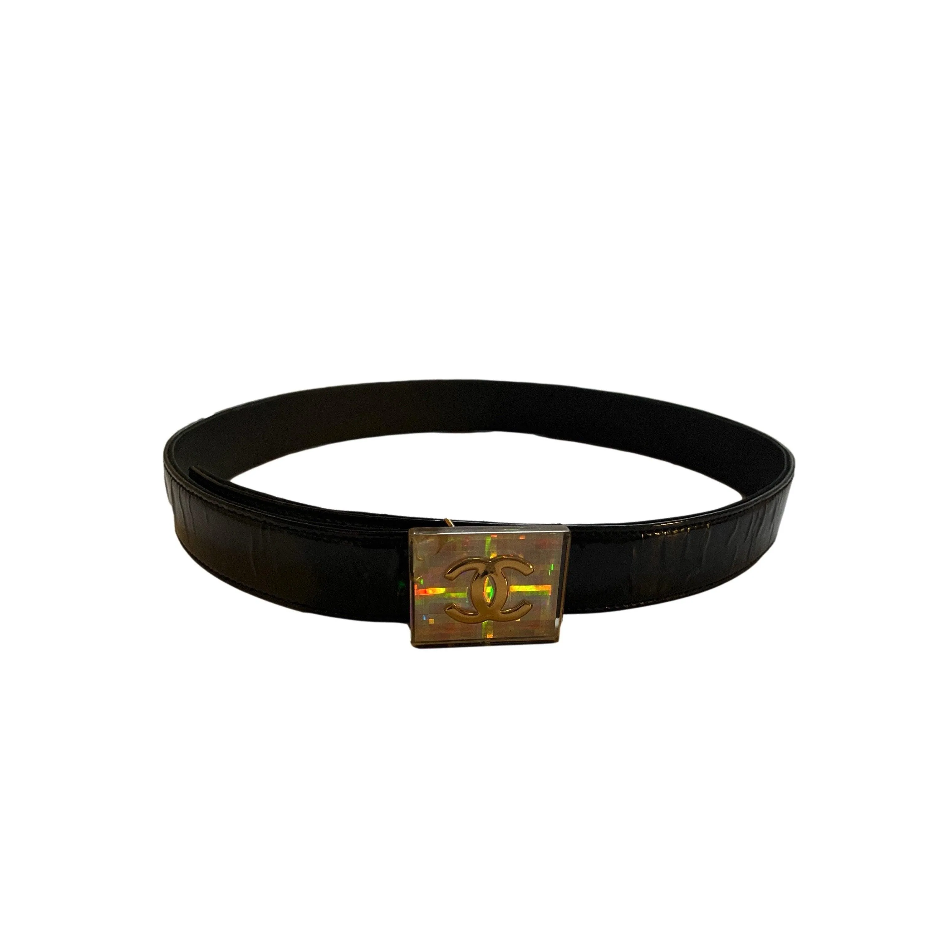 Chanel Black Patent Belt