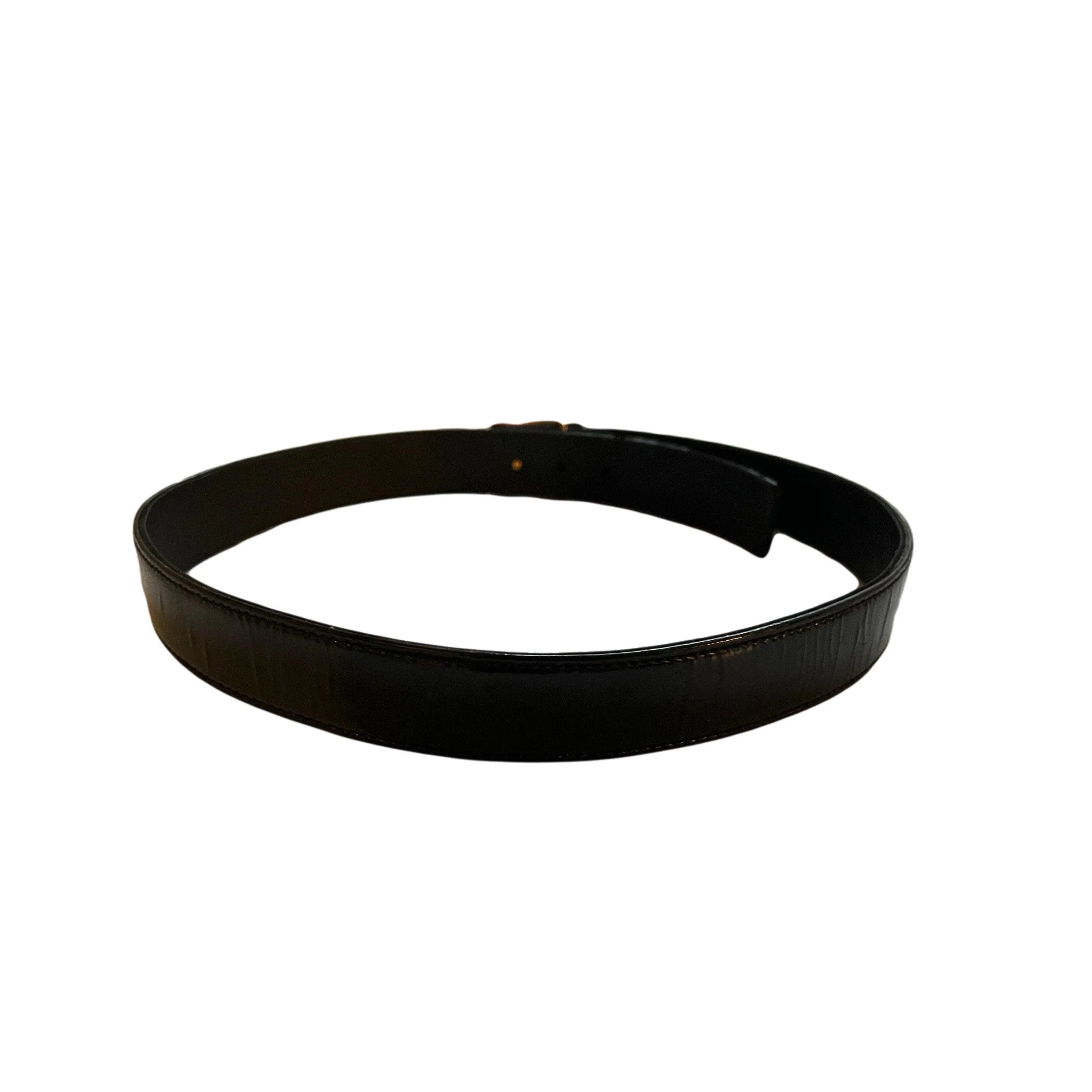 Chanel Black Patent Belt