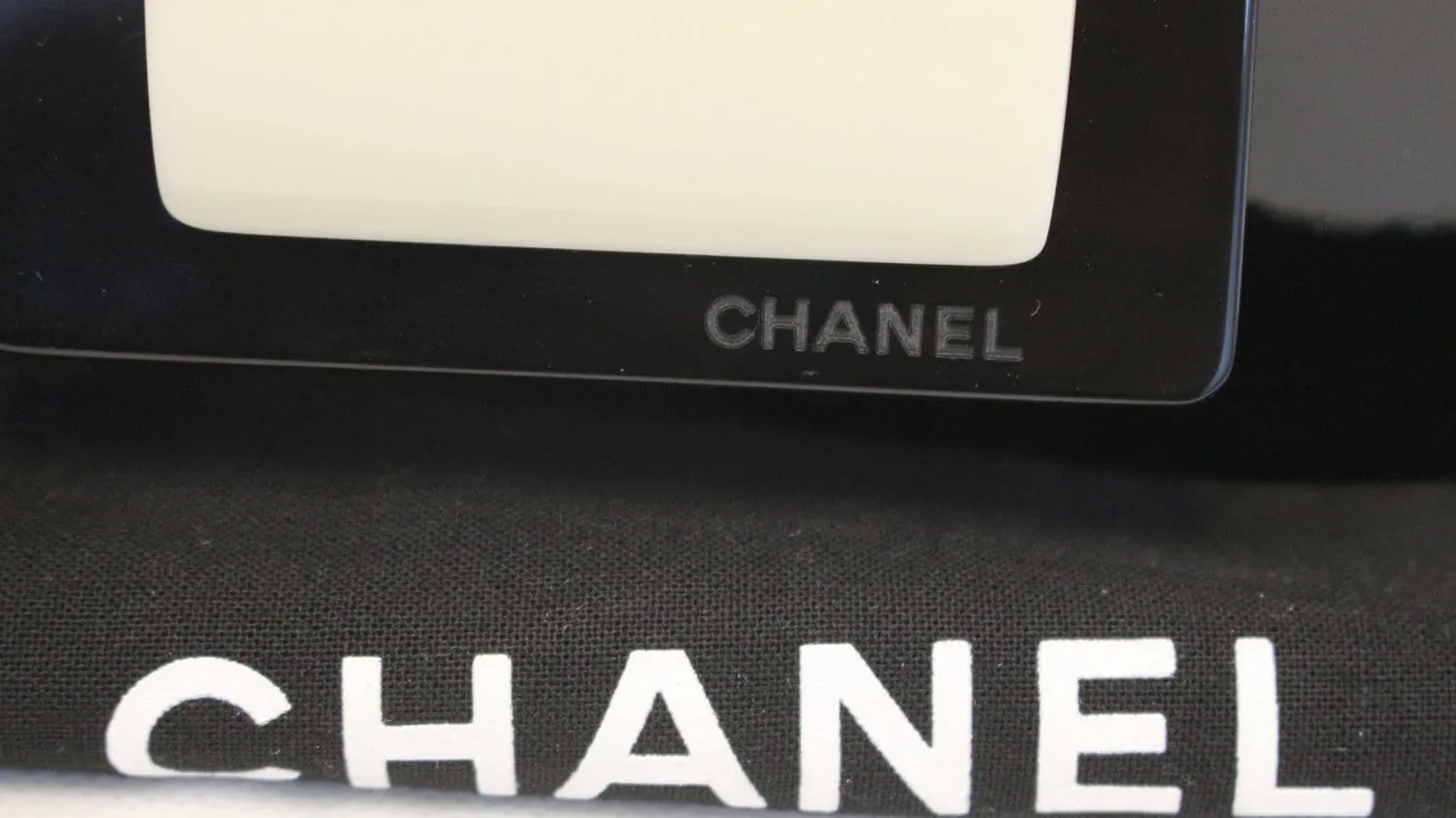 CHANEL Black Patent Leather Wide Belt Size 40