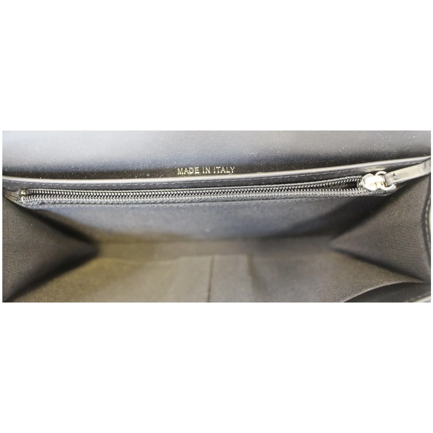 CHANEL Patent Leather Flap Shoulder Bag Black