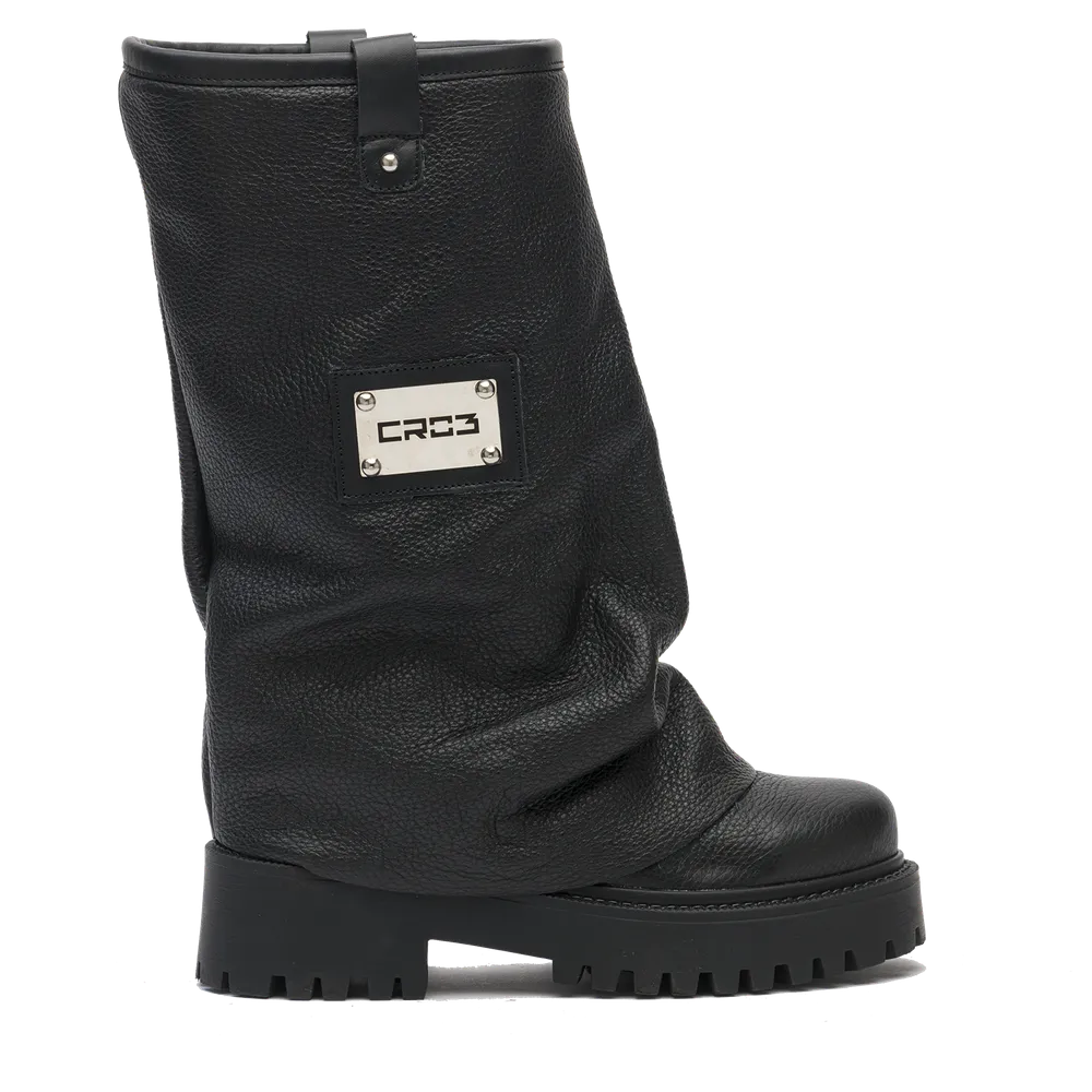 CHUNKY – Leather Boots Black