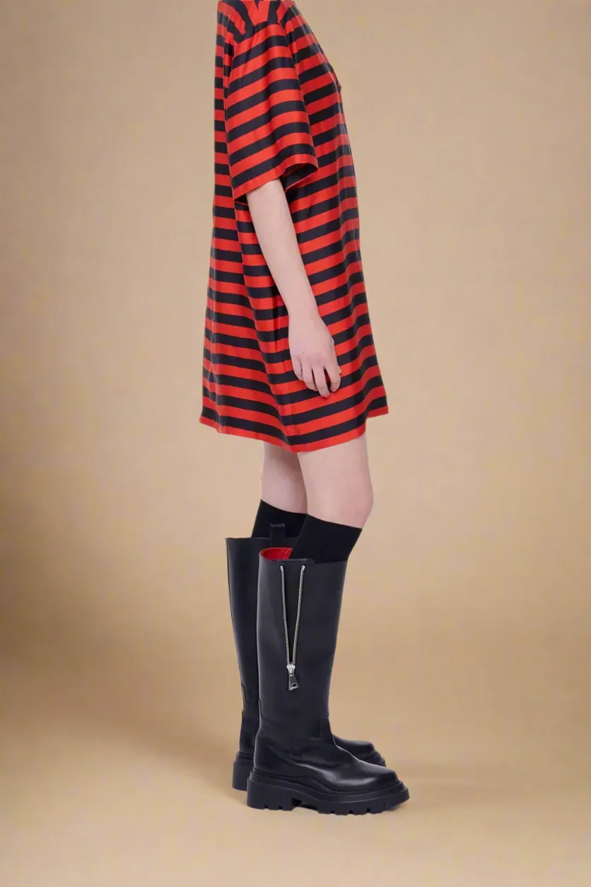 Chunky Sole Leather Boots