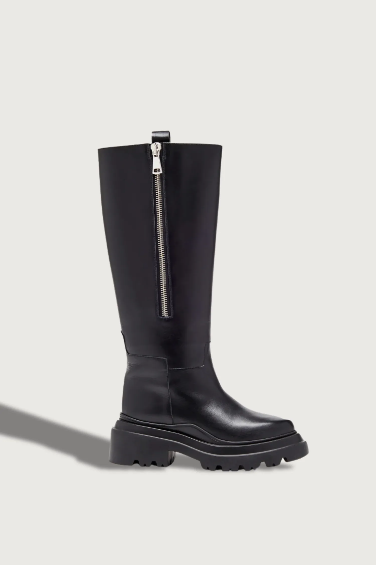 Chunky Sole Leather Boots