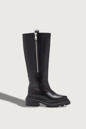 Chunky Sole Leather Boots