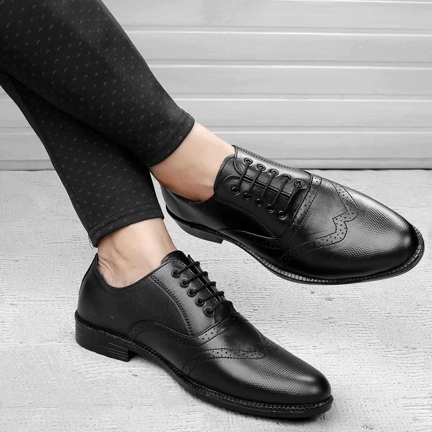 Classic Design Formal Genuine Leather Lace-up Shoes For Men's-JonasParamount
