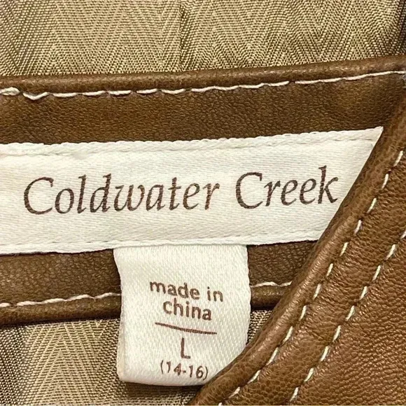 Coldwater Creek Leather Vest
