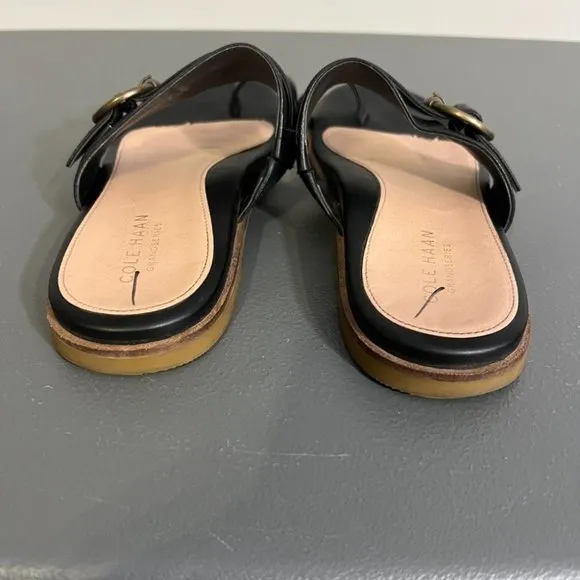 COLE HAAN‎ Abbie Slide Sandal in Black Leather (6.5)