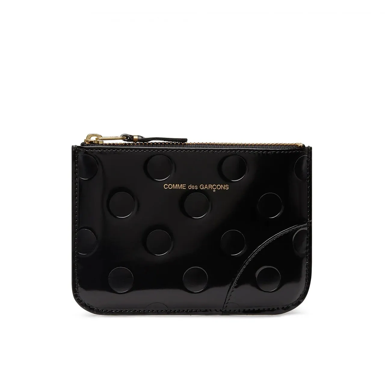 comme des garçons polka dots embossed wallet (black)
