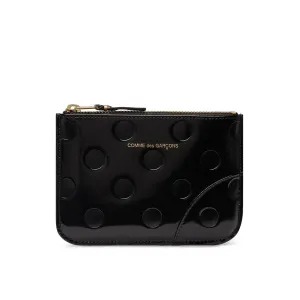 comme des garçons polka dots embossed wallet (black)