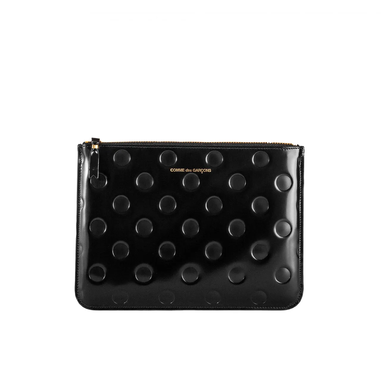 comme des garçons polka dots embossed wallet (black)