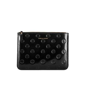 comme des garçons polka dots embossed wallet (black)