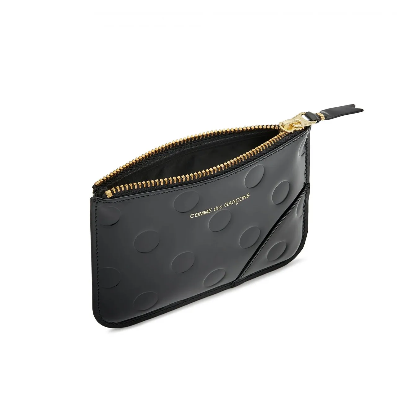 comme des garçons polka dots embossed wallet (black)