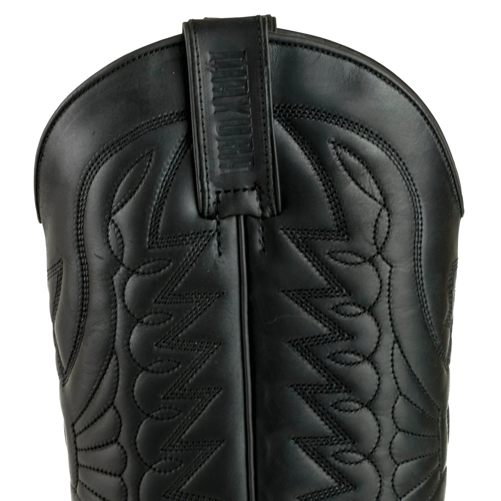 Cowboy Boots Women and Men Exotic Handcrafted Black and Yellow Leather 1935Texanas