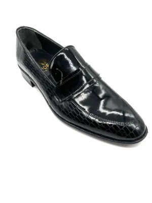 Croc Loafer Patent Leather Shoe - Black