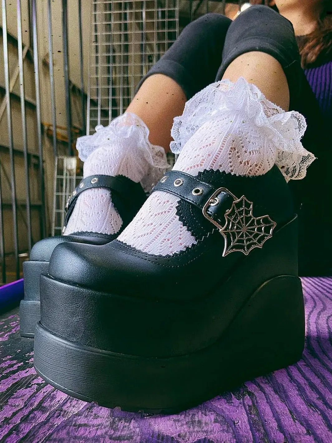 DEMONIA VOID-38 - BLACK VEGAN LEATHER ✰ PRE ORDER ✰
