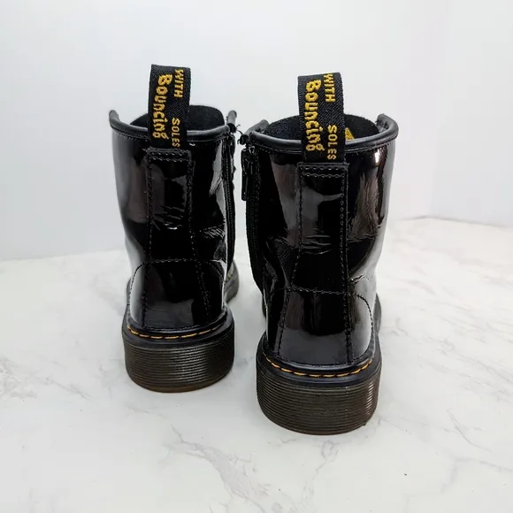 Dr. Martens 1460 8-Eye Kids Black Patent Leather Boot Sz 13