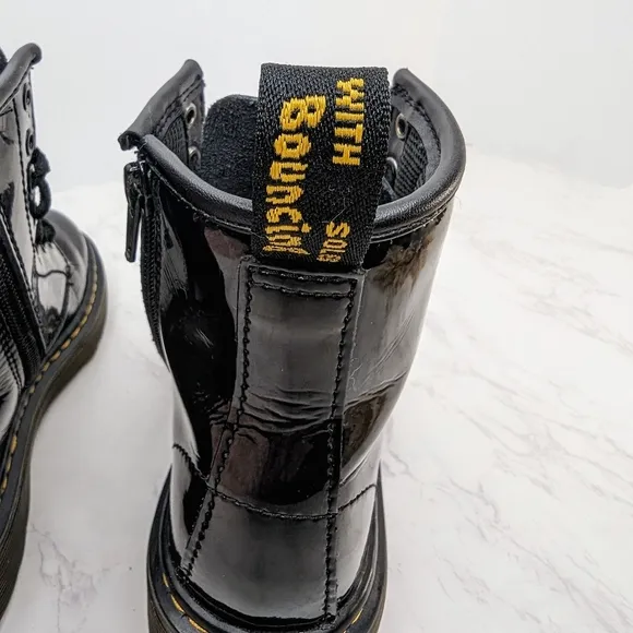 Dr. Martens 1460 8-Eye Kids Black Patent Leather Boot Sz 13