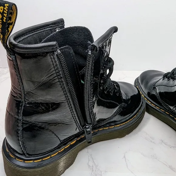 Dr. Martens 1460 8-Eye Kids Black Patent Leather Boot Sz 13