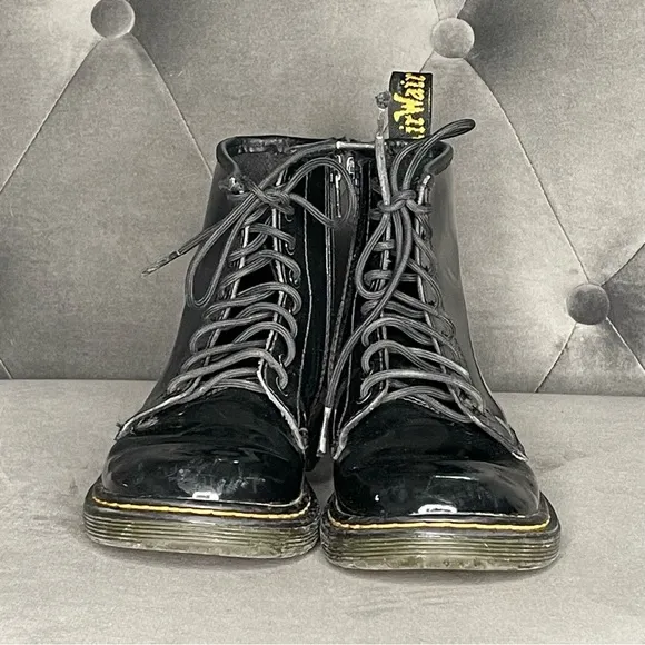 Dr. Martens Black Patent Leather Boots 1460J Kid’s Size 2