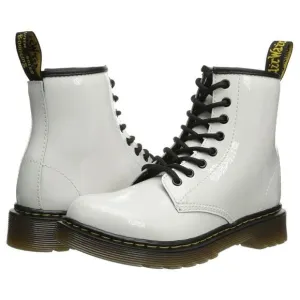 Dr. Martens style 1460 Combat Boot White Patent leather Girls Size 5