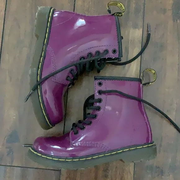 EUC Purple Patent Leather Doc Martins