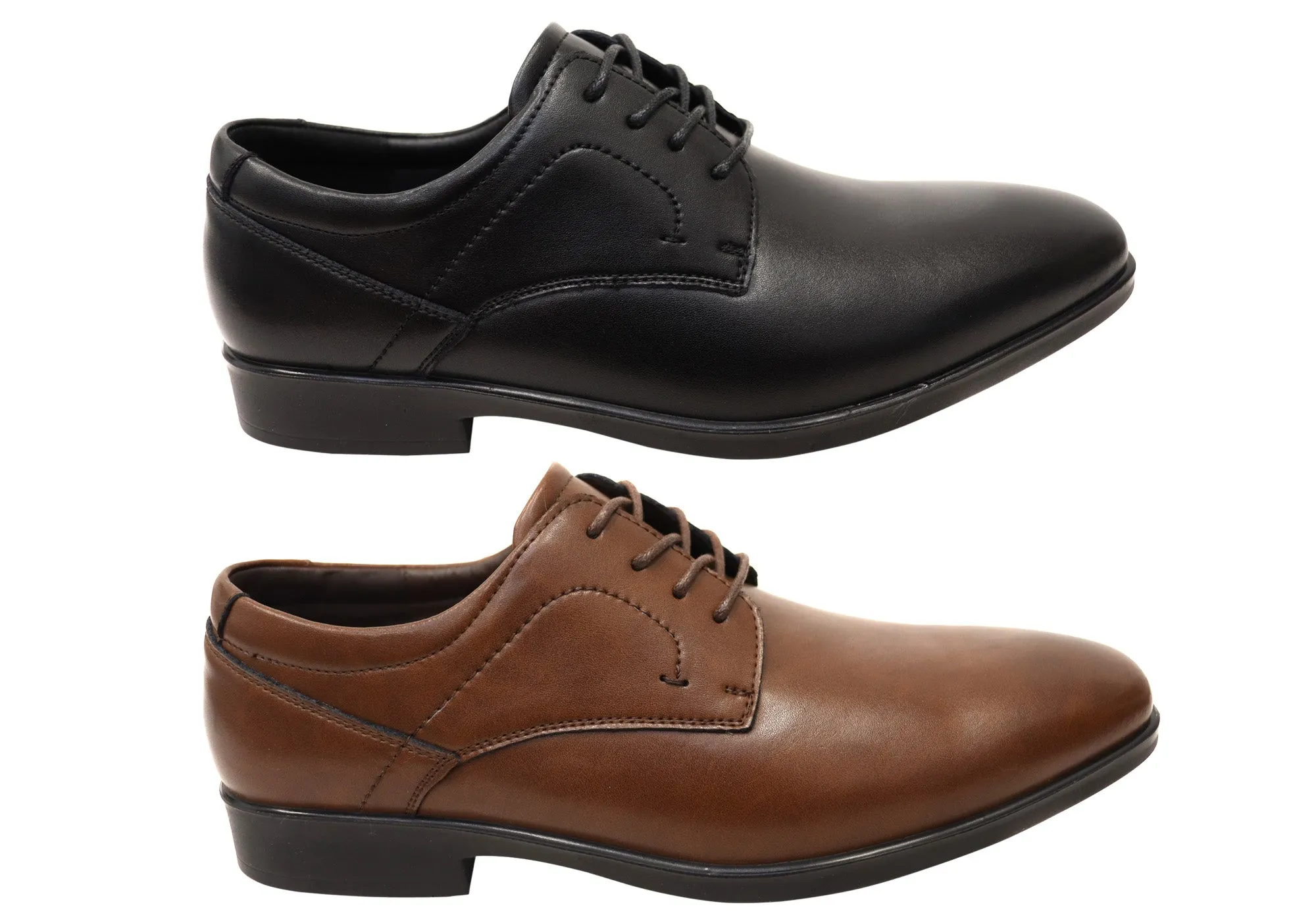 Explorer Mens Sebastian Leather Comfortable Lace Up Dress Shoes