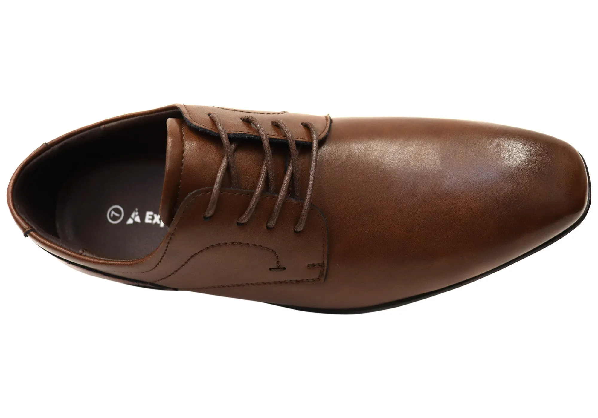 Explorer Mens Sebastian Leather Comfortable Lace Up Dress Shoes