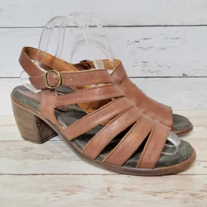 Fiorentini   Baker leather slingback strappy sandal