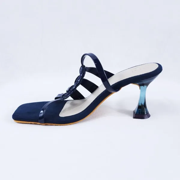 Flair Clear Navy Blue Heels