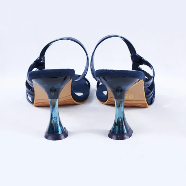 Flair Clear Navy Blue Heels