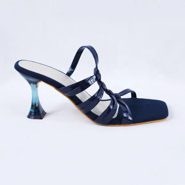 Flair Clear Navy Blue Heels
