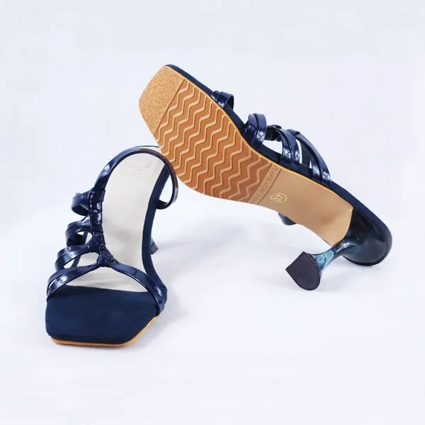 Flair Clear Navy Blue Heels