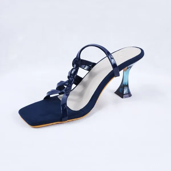 Flair Clear Navy Blue Heels