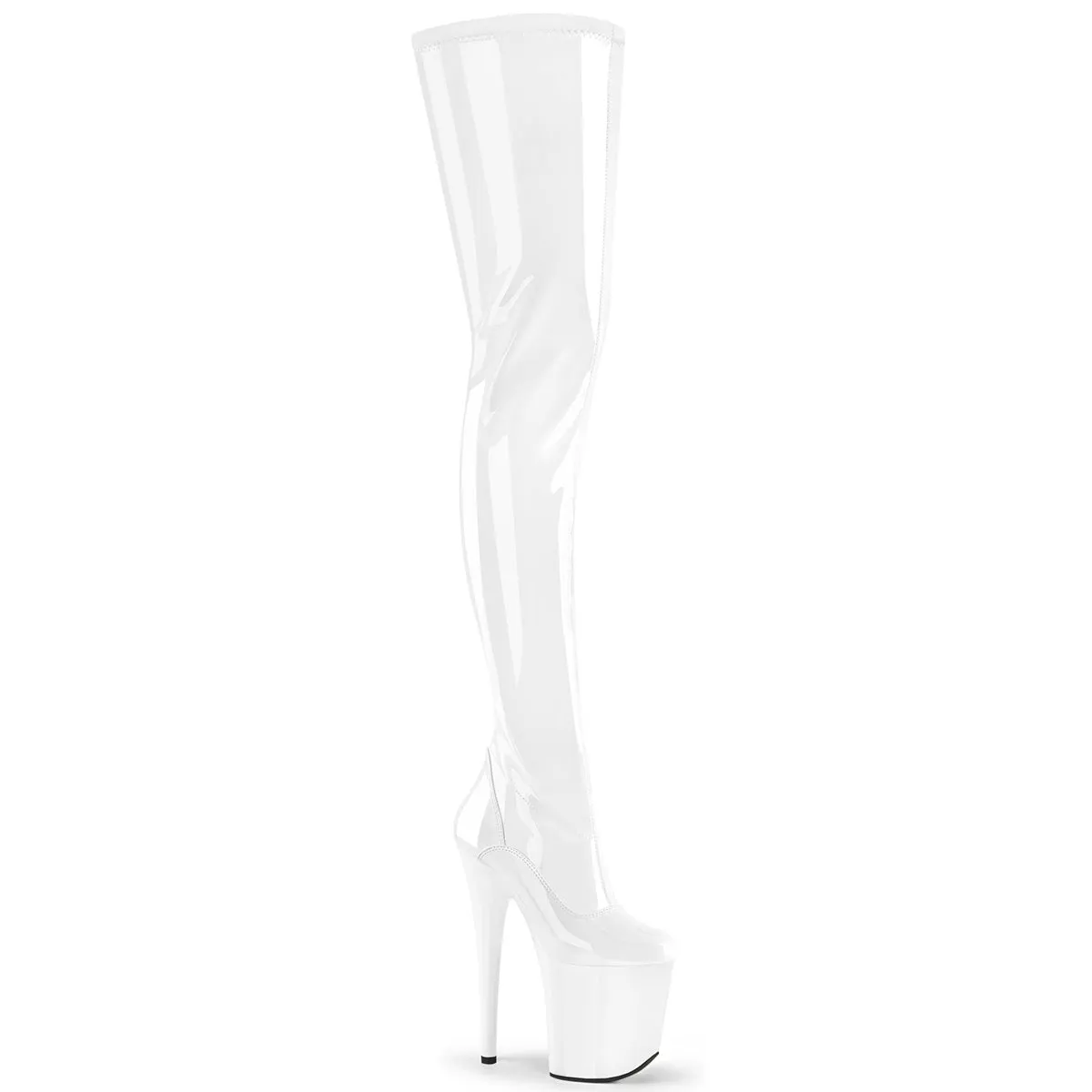 FLAMINGO-4000  White Stretch Patent/White