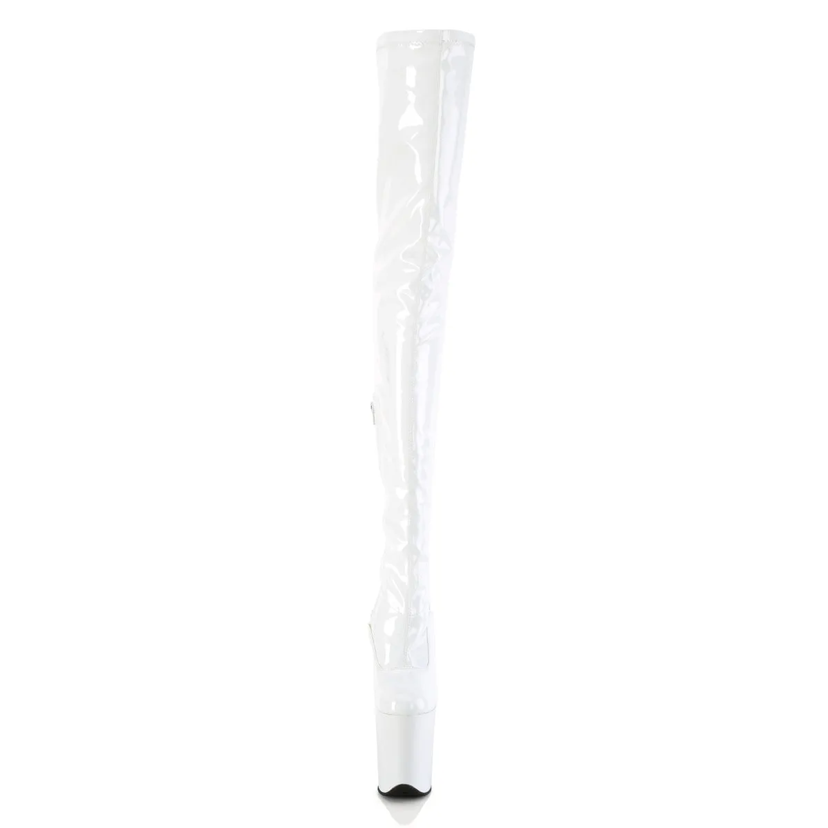 FLAMINGO-4000  White Stretch Patent/White