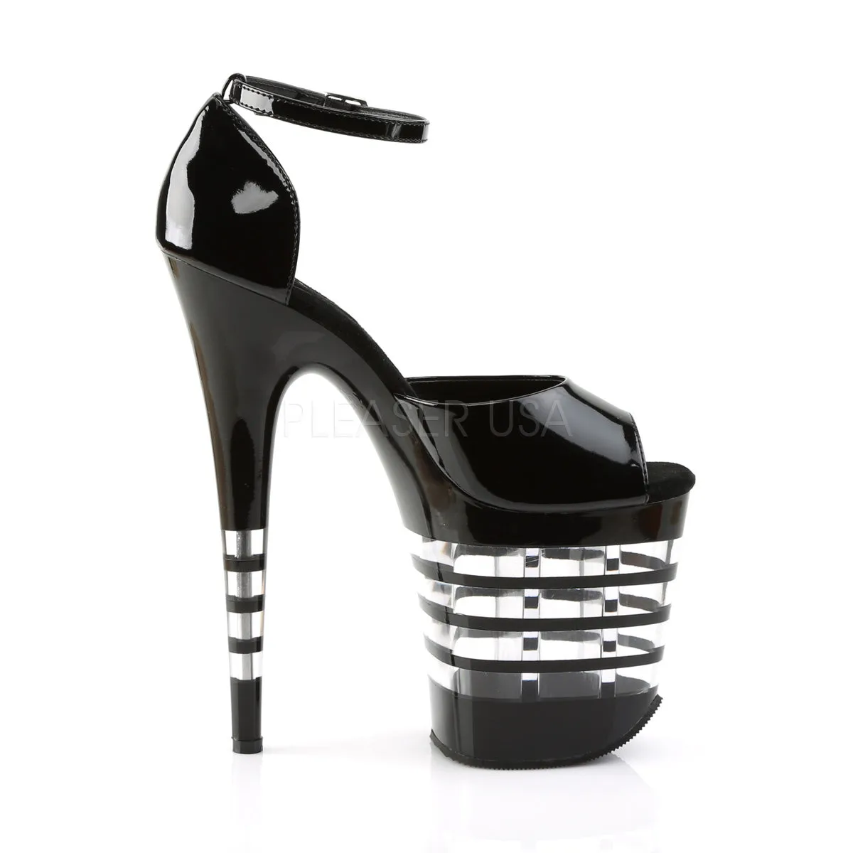 FLAMINGO-889LN  Black Patent/Black